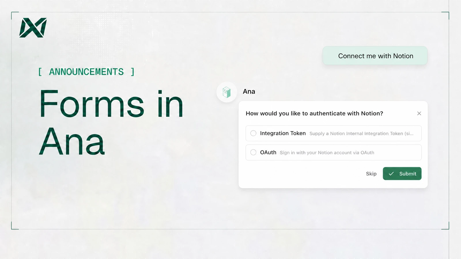 Forms Are Live in Ana